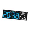 thumbnail image 4 of Reloj despertador digital Reloj digital LED Reloj de escritorio eléctrico doméstico Versátil para sala de estar Estante de escritorio Interior Al lado Concha blanca, 4 of 9