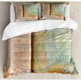 thumbnail image 1 of Letter L Duvet Cover Set King Size, Letterpress Natural Old Texture Backdrop Writing Symbol Timeworn Design Typography, Decorative 3 Piece Bedding Set with 2 Pillow Shams, Multicolor, by Ambesonne, 1 of 3