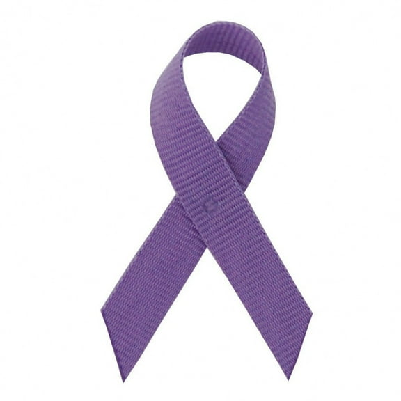 Lavender Grosgrain Awareness Ribbons - Bag of 250 Lapel Ribbons w/ Clutch Pins