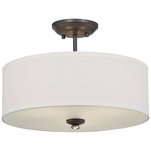 3286-589-Minka Lavery-Shadowglen - 3 Light Semi-Flush Mount in Transitional Style - 12 inches tall by 16 inches wide