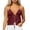 Wine, variant on Lnmiateer Women Y2K Halter Neck Tie Front Split Flowy Crop Cami Cute Summer Versatile Vacation Party Going Out Top