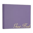 thumbnail image 1 of Libro de Invitados Elegante Uxcell, 9"x7" Libro de Invitados de Papel Offset Estiloso con 50 Páginas en Blanco de 120GSM para Recepciones, Cumpleaños, Funerales, Eventos Especiales, Púrpura Oscuro, 1 of 7