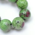 thumbnail image 4 of Round Dyed Natural Gemstone Bead Strands Imitation Ruby in Zoisite Beads Strands 10~11mm Hole: 1mm about 39pcs/strand 15.7 inch, 4 of 4