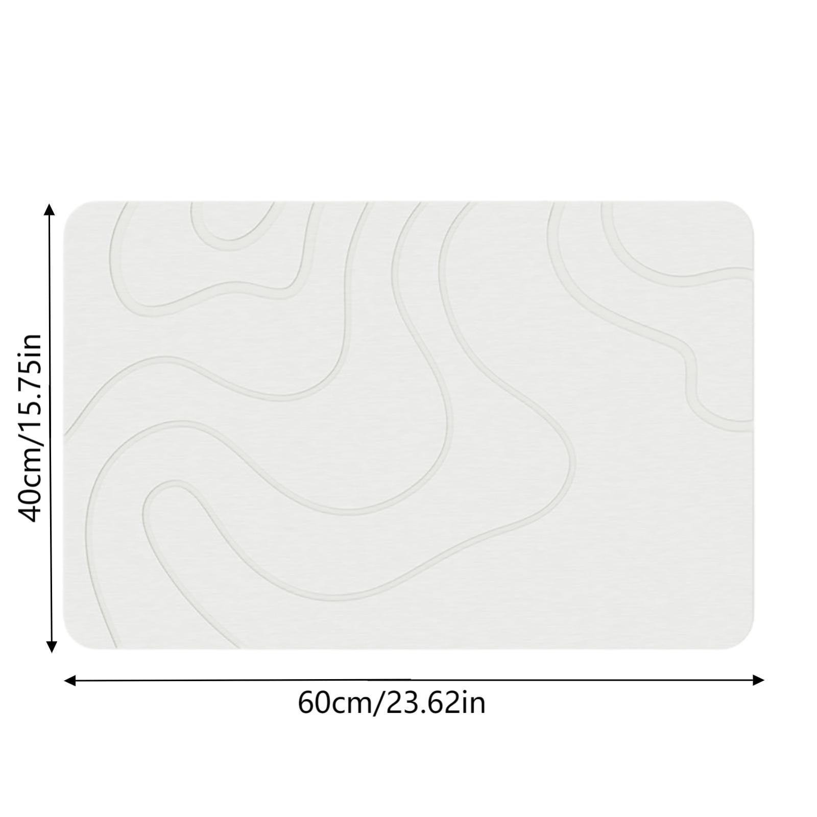 Diatomite Bath Mat - Super Absorbent Stone Shower Mat, Non- Quick Dry Bathroom Floor Mat - Eco-Friendly Diatomaceous Earth Design