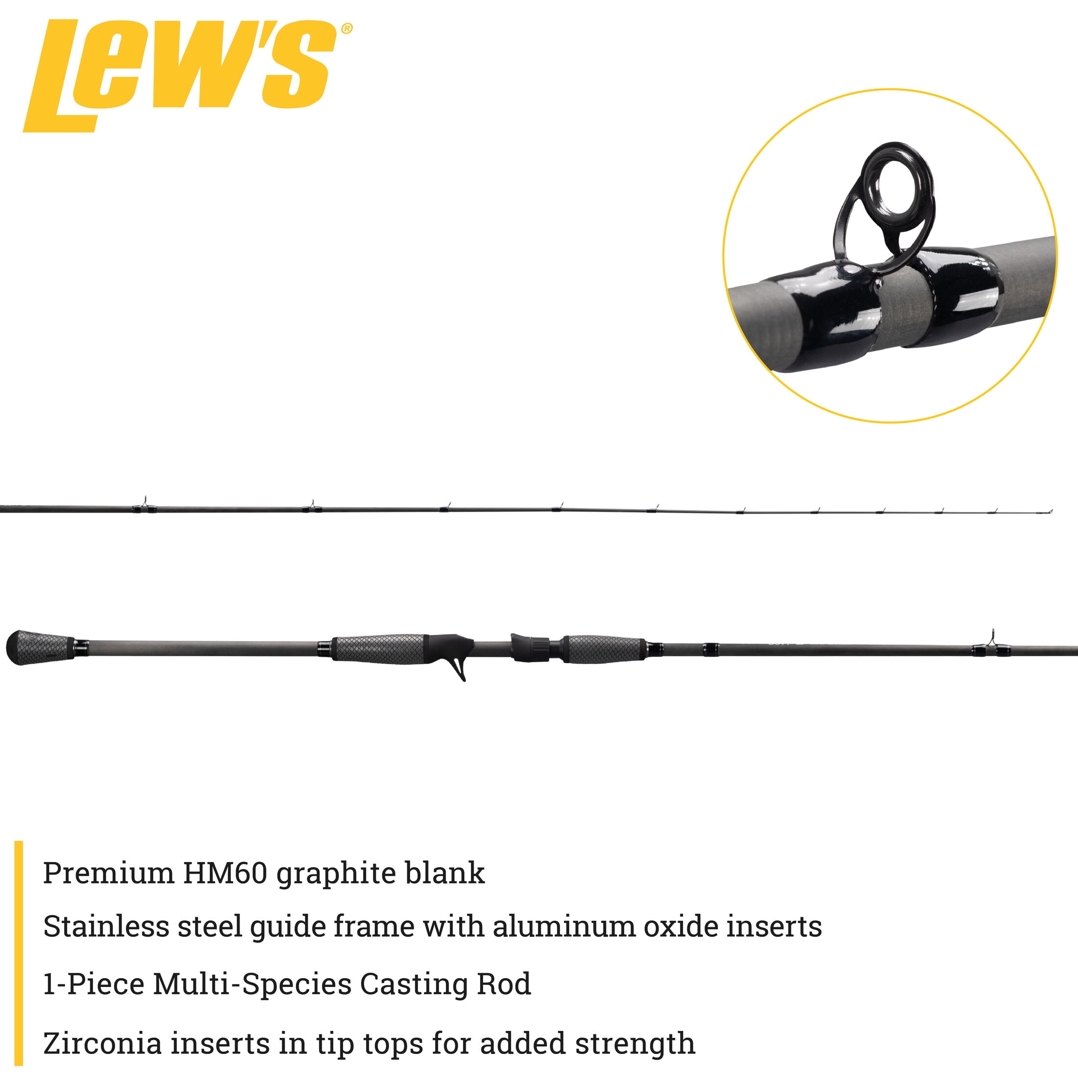 Lew's Super Duty Speed Stick Casting Fishing Rod, 7-Foot 6-Inch, 1