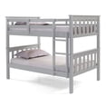 thumbnail image 5 of Twin Over Twin Solid Wood Bunk Bed – Sturdy Frame with Ladder, Guardrails & Headboards, Easy Assembly, 5 of 8