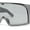 Silver - Black, variant on XL Oversized Shield Rectangle Super Thick Temple Plastic Sport Sunglasses Black - Smoke