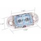 thumbnail image 2 of Luces de posición lateral Luces de gálibo LED para remolque universal de 12 V 24 V, camión, caravana, autobús (4 piezas blancas), 2 of 5