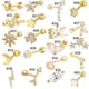 thumbnail image 3 of Pendientes de plata de ley 925 antialérgicos con diseño de hip hop para mujeres y hombres, con diseño de hueso de oreja y clavos, de estilo europeo y americano, 3 of 6