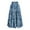 Blue, variant on BUWTTER Women's Skirts Summer Boho Long Elastic High Waist Pull-On Flowy Tiered A Line Maxi Floral Pleated Beach Blue Skirt L