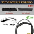 thumbnail image 3 of SOULWIT Protein Leather Headband Cover for Plantronics (Poly) Voyager Focus 2 (Focus2) UC Wireless Headphones, Easy DIY Installation - Black, 3 of 5