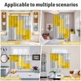 thumbnail image 5 of Yellow Abstract Kitchen Curtains Window Panels, Grey Geometric Oil Painting Vintage Gradient Insulated Window Treatment Curtain, Grommet Curtains for Bedroom/Living Room/Bathroom, 2 Piece 42"Wx84"L, 5 of 8
