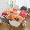 thumbnail image 2 of Yayeee Tablecloths 54" x 72" Rectangle Wrinkle Resistant Party Table Cover, Orange Hand Drawn Floral, 2 of 8