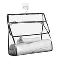 thumbnail image 1 of Bolsa de almacenamiento de ropa, impermeable, transparente, organizador de ropa interior, bolsa colgante TUP para dormitorio de baño, borde negro Monstrate HA004902-04, 1 of 7