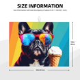 thumbnail image 2 of Kdxio Rainbow Bulldog Sunglasses for Dish Drying Mat,24*18 inch Absorbent Dish Drainer Kitchen Counter,Large Size Dish Drying Pad for Countertops,Draining Racks, 2 of 6