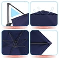 thumbnail image 4 of FLAME&SHADE 11ft Outdoor Cantilever Market Umbrella w/a Base,Hanging Patio Umbrella with Crank Lift Function for Commercial Street Yard and Beach,Navy Blue, 4 of 6