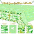 thumbnail image 4 of GROBRO7 Green Bless Party Tablecloths for Baby Shower First Communion Party ,Plastic Waterproof Table Cover, 3 Pcs, 4 of 7