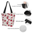 thumbnail image 4 of Disketp Leaves And Anemone Flowers In Red Grey Bolsa de Hombro Casual para Mujer, Bolso Cruzado para Compras, Viajes y Uso Diario, 4 of 6