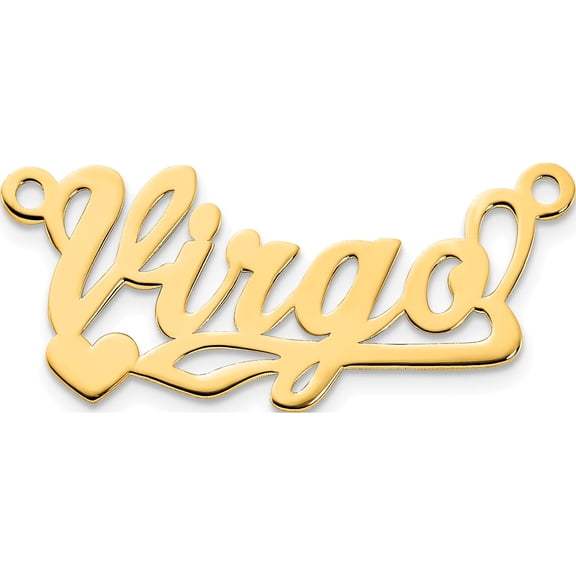 10k Yellow Gold Polished Heart Name Plate Chain sold separately Gorgeous Inspired Graceful Made for expressing your unique story