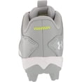 thumbnail image 4 of Under Armour Youth Leadoff Low Rm Jr Molded Baseball Cleat Grey/White Medium 13K 13K Medium US/Grey|White, 4 of 8