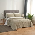 thumbnail image 2 of JML 3 Piece Knit Weave Blanket Queen (90"x90") with 2 Shams -Lightweight Fuzzy Jersey Blanket, 2 of 6