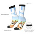 thumbnail image 4 of Silaia Bluey Print Adult Socks, Athletic Socks, Mens and Womens Crew Cushion Socks,Work Athletic Running Socks,Casual Breathable Socks, 4 of 6