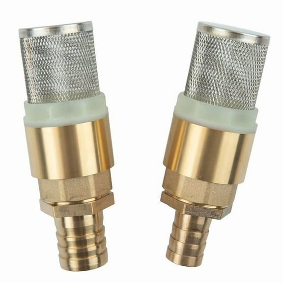 Brass Check Valve 3/4" And 1" Suction Strainer Foot Valve Kit Hose Connection Adapter For Stop Water / Control Water Flow
