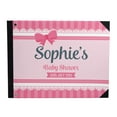 thumbnail image 1 of Darling Souvenir Pink Stripe & Polka Dot Printed Hardbound Cover PersonalizedGuestbookFor Baby ShowerGuestSign InBookRegistry-9 x 12 Inches, 1 of 5