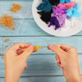 thumbnail image 3 of 420 Pieces Handmade DIY Mini Tassel Charms Multicolored Tiny Short Thread Tassels Gold Plated Earring Hooks and Jump Rings for Crafts and Earring Jewelry Making, 3 of 7