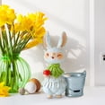 thumbnail image 4 of Decoraciones de Pascua, adornos de Pascua, regalos de Pascua, maceta de resina con forma de conejito, maceta de flores con forma linda para jardín, patio o porche, bandeja de hielo., 4 of 6
