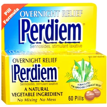 Perdiem Pills Overnight Relief 60 Each (Pack of 6)