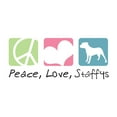 thumbnail image 2 of CafePress - Peace, Love, Staffys Throw Blanket - Soft Fleece Throw Blanket, 50"x60" Stadium Blanket, 2 of 2