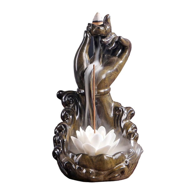Soporte para quemador de incienso de Cerámica Avalokitesvara Buda Lotus YONGSHENG
