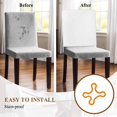 thumbnail image 4 of White Chair Back Cover for Dining Room Set of 4, Modern Minimalist Pure Soild Color Removable Kitchen Chair Slipcovers, Washable Seat Protector for Restaurant Party Banquet Wedding Décor, 4 of 9
