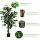Gymax 4Ft Artificiel Ficus Arbre Faux Verdure Plante Décoration de Bureau à la Maison – image 2 sur 6