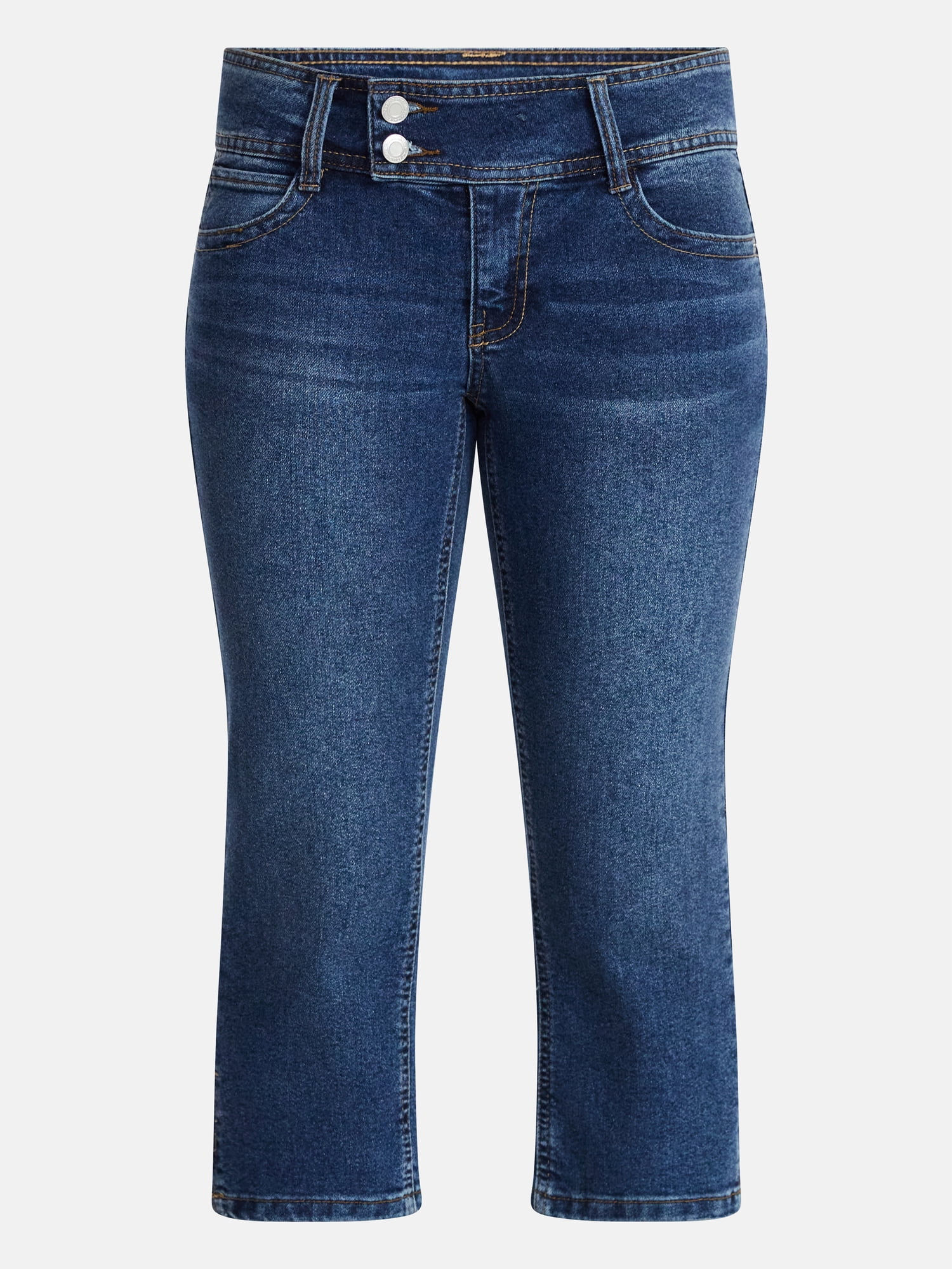 No Boundaries Low Rise Denim Capri Pants, 21" Inseam, Women's 0-20