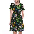 thumbnail image 1 of Vsdgher Camomille pour Femmes Été 2025 Décontracté Robes Midi Maxi Légères Manches Courtes Col Rond Robe de Plage, 1 of 6