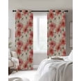 thumbnail image 3 of Spring Flowers Blackout Curtains 54 Inches Long, Chinese Botanical Pink White Blooms Floral Thermal Insulated Black Out Curtains, Darkening Window Curtain for Bedroom Living Room 45"x54" 2 Panels, 3 of 9