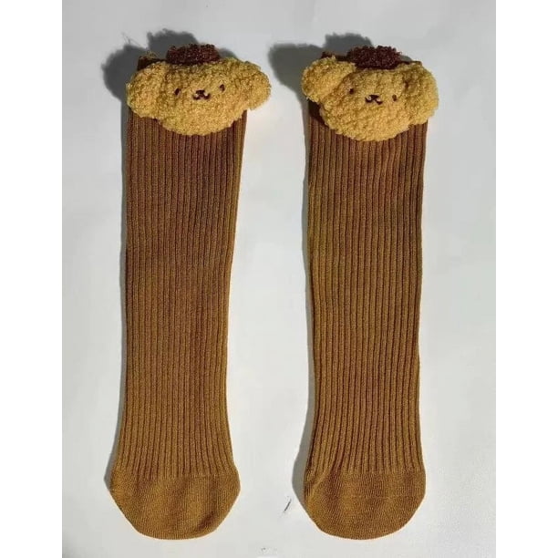 Sanrio Hello Kitty calcetines de pierna dibujos animados Anime Kuromi Y2K picante niñas medias de punto de algodón puro japonés Lolita JK calcetines apilados