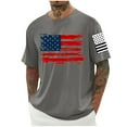 thumbnail image 2 of CFLVAEK American Flag Shirts Men Big and Tall 4th of July Tshirts Casual Short Sleeve Summer T Shirts Loose Crewneck Independence Day Patriotic Tops XXL, 2 of 6