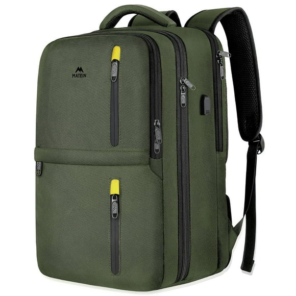Mochila MATEIN Extra Large Carry on 45 L con puerto USB Verde