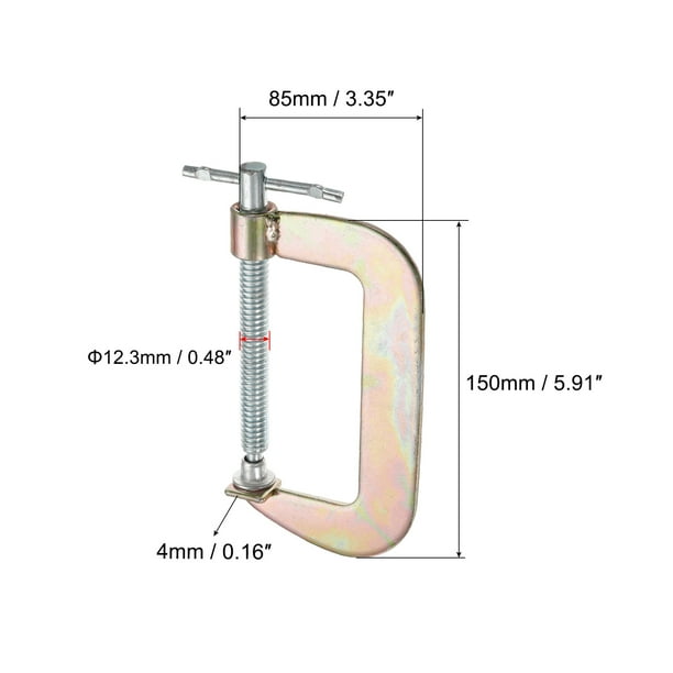 Uxcell 4 Inch Malleable Iron C Clamp for Woodworking Welding