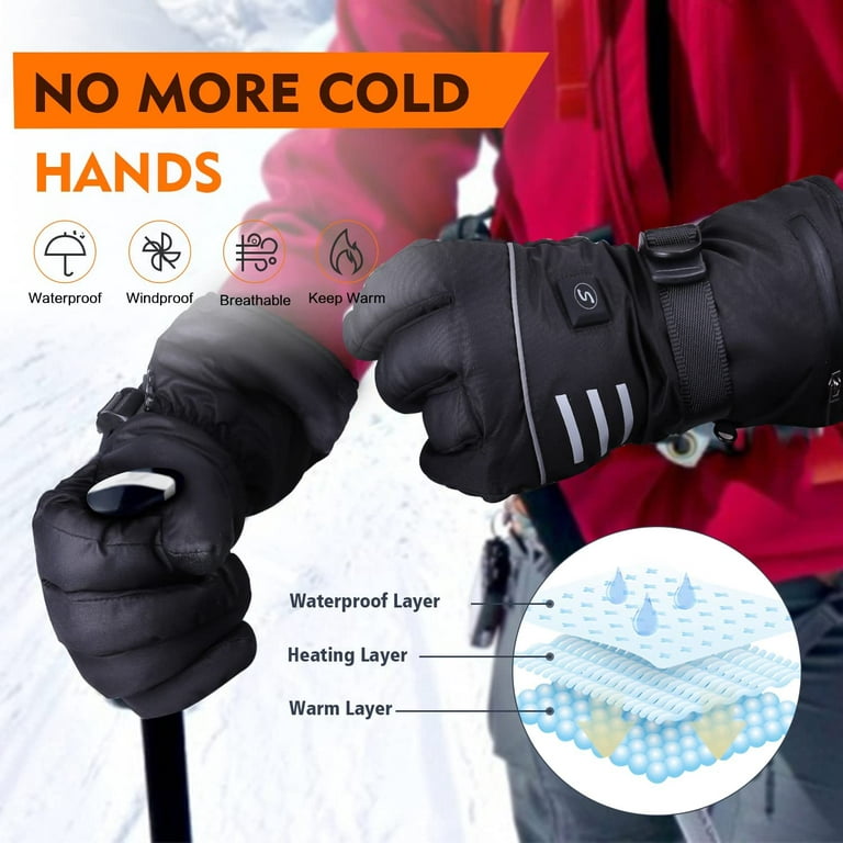 Sky Genius Electric Heated Gloves for Men Women Rechargeable