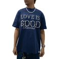 thumbnail image 2 of Unisex Cotton T-Shirt with Pearl Embellishment And “Love Is Good” Pattern, Sizes: S-XL, 2 of 8