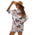 thumbnail image 2 of FKEKYI Kentucky Horse Racing USA Flag Print Women's 2 Piece Short Set Open Front Shirt Top & Shorts with Elastic Waist Beachwear Loungewear Set for Ladies Summer Outfits, XL, 2 of 7