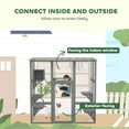 thumbnail image 4 of PawHut Catio Maison Extérieure pour Chat Enclos en Bois pour Chat avec Pont, Boîte de Repos, 4 of 10
