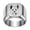 Silver, variant on Men's Square Dog Stainless Steel Ring Personalized Vintage Band Jewelry Gold Size 10