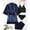 Blue, variant on Womens Soft Pajama Clearance- Silk Satin Bathrobes Lace Sexy Plus Size Robe Sleepwear Blue Size S