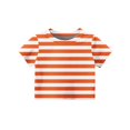 thumbnail image 4 of Lumtrix Girls Crop Tops Short Sleeve T-Shirts for Girl Crew Neck Striped Print Basic Tee Size 2-14 Years Orange 110, 4 of 5