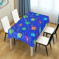 thumbnail image 4 of Yayeee Tablecloths 54" x 72" Rectangle Wrinkle Resistant Party Table Cover, Colorful Cartoon Planets, 4 of 8